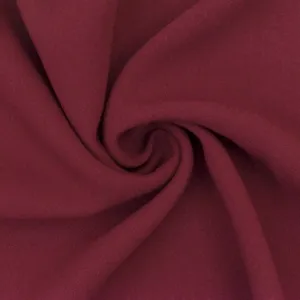 Dark Raspberry Texture Polyester Double Weave Crepe Momie Woven Fabric