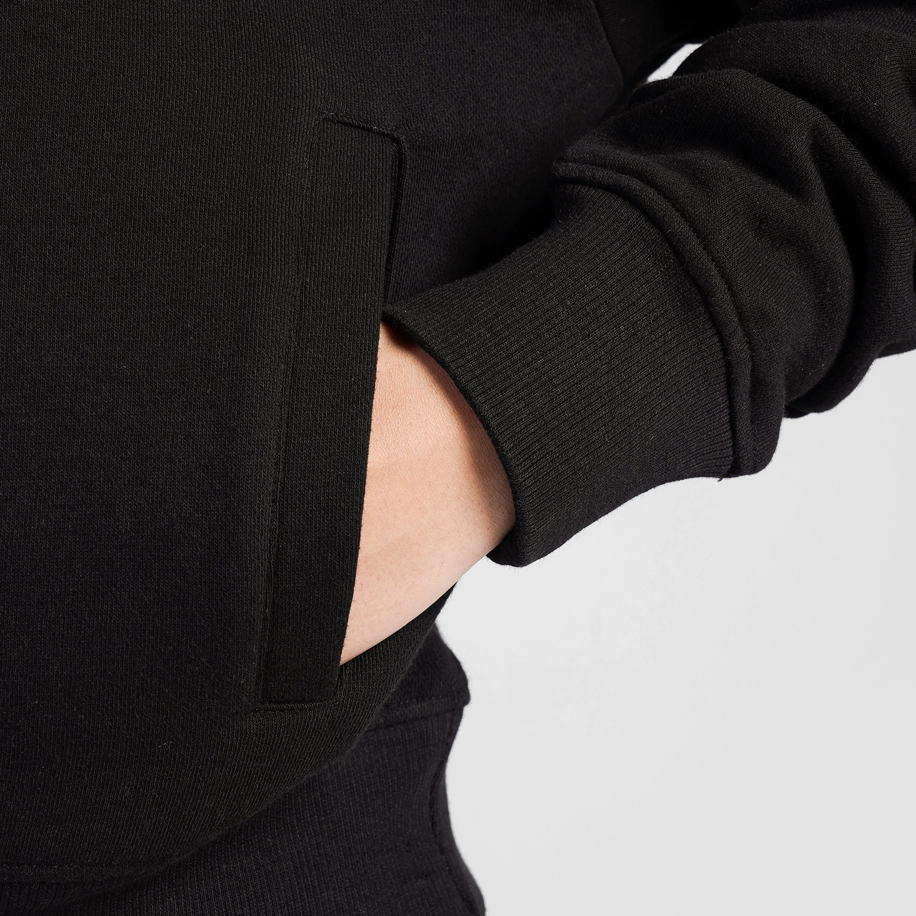 Essential Active Regular Hoodie (Black)
