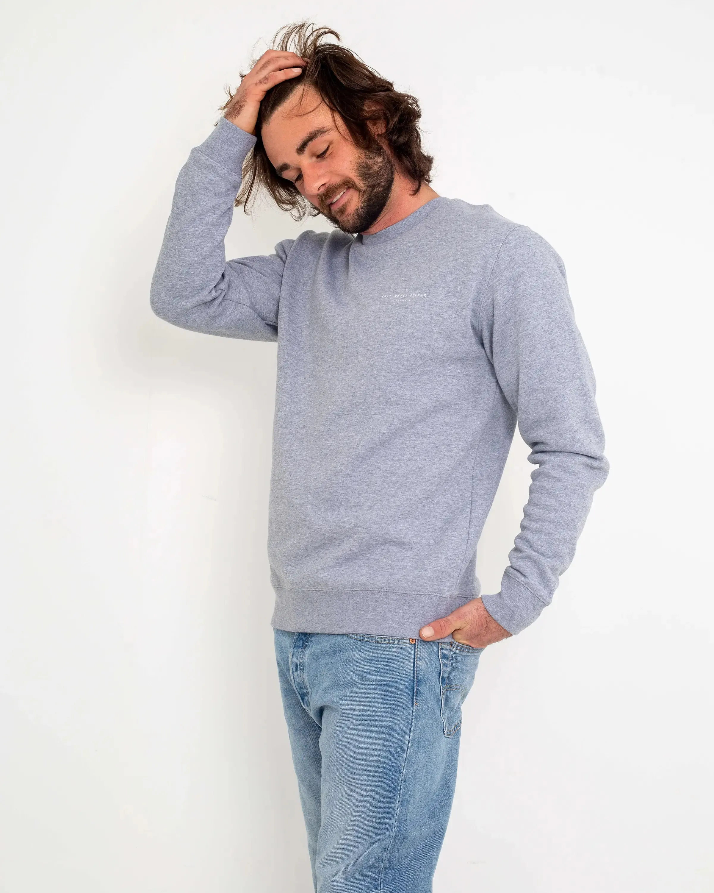 Fins Sweatshirt in Athletic Grey
