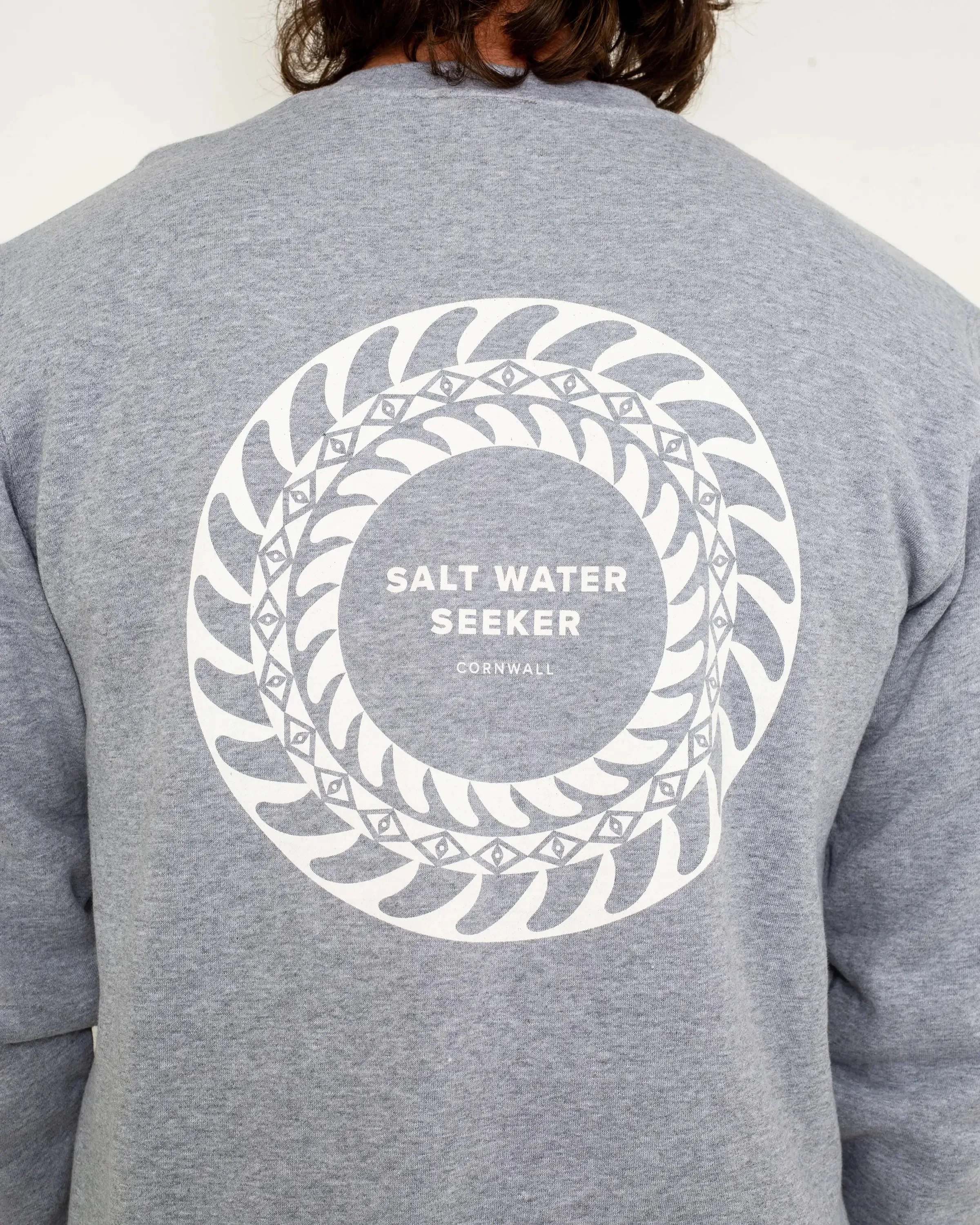 Fins Sweatshirt in Athletic Grey