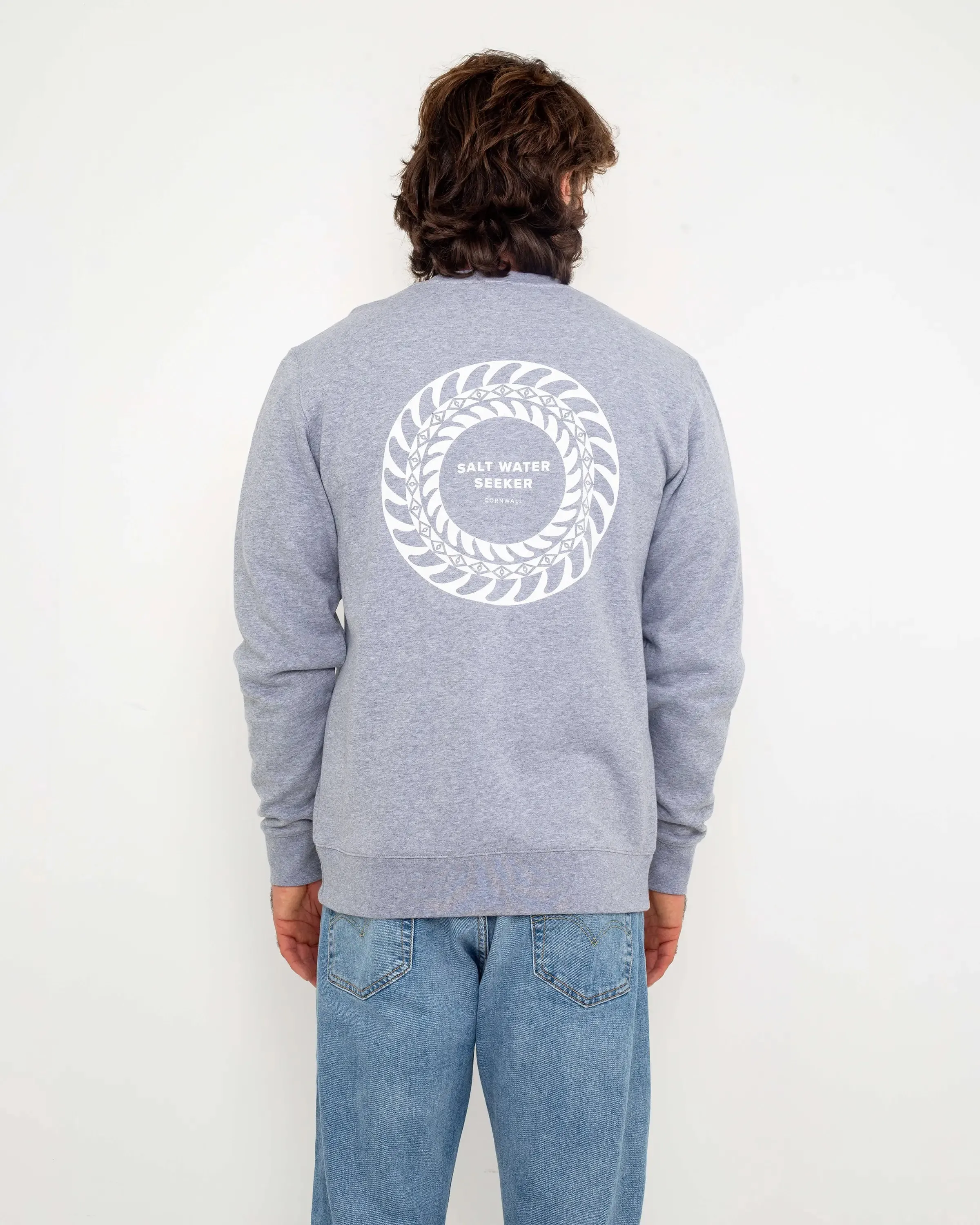 Fins Sweatshirt in Athletic Grey