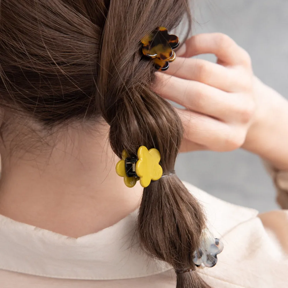 Flower Mini Hair Clip Pack