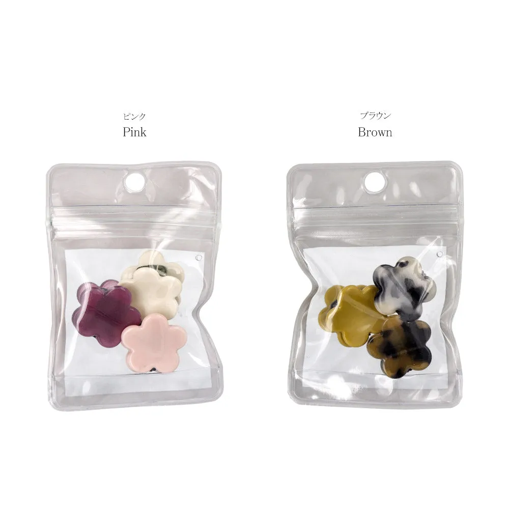 Flower Mini Hair Clip Pack