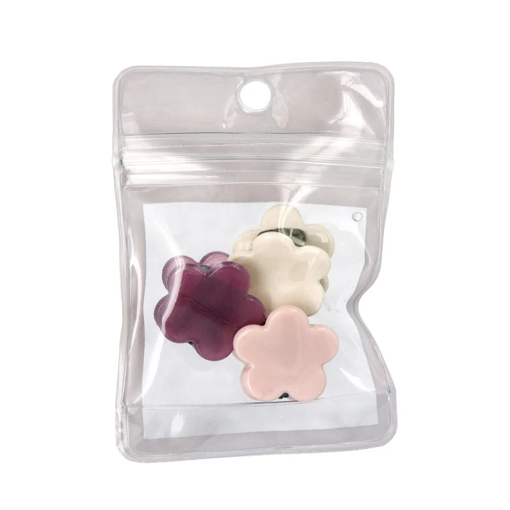 Flower Mini Hair Clip Pack