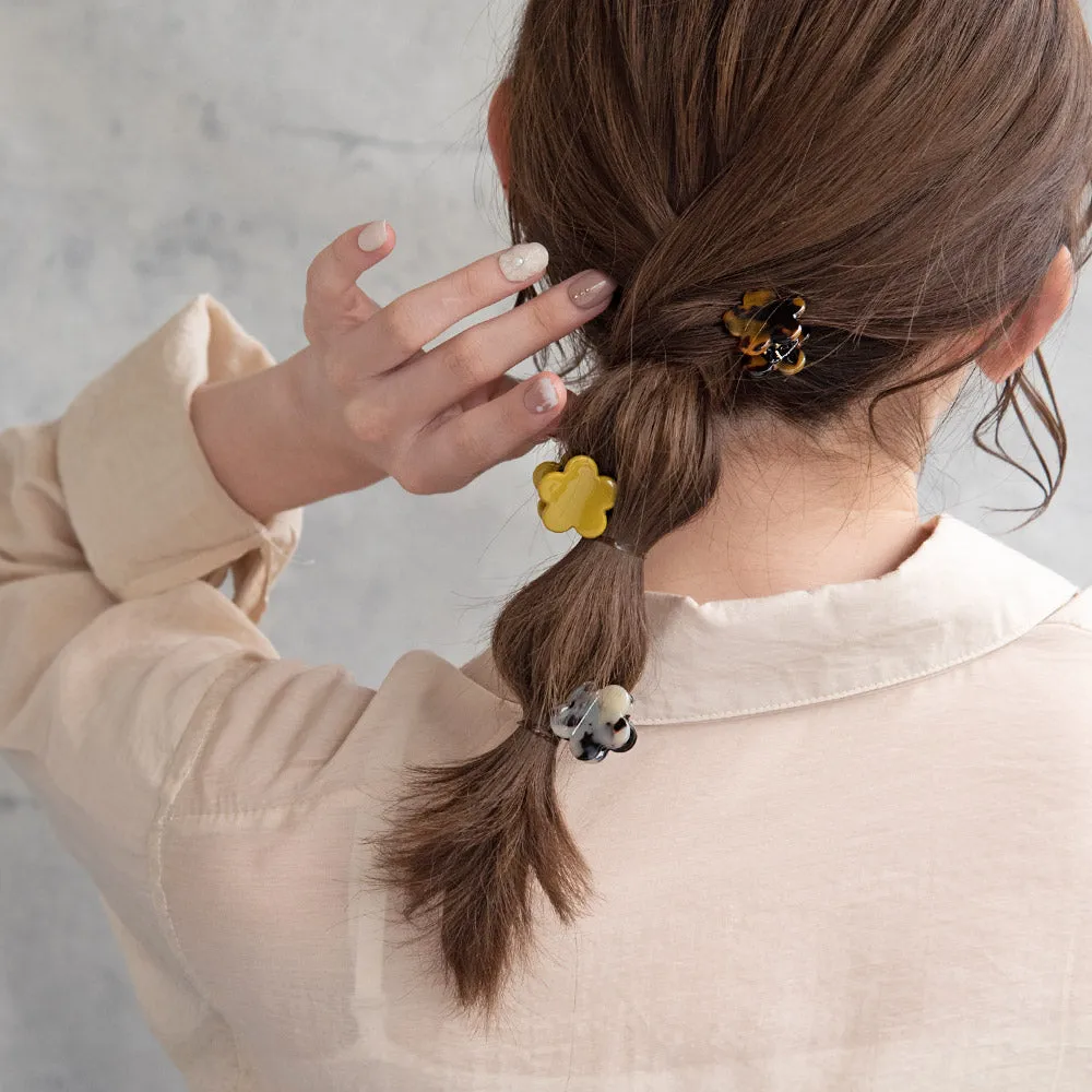 Flower Mini Hair Clip Pack