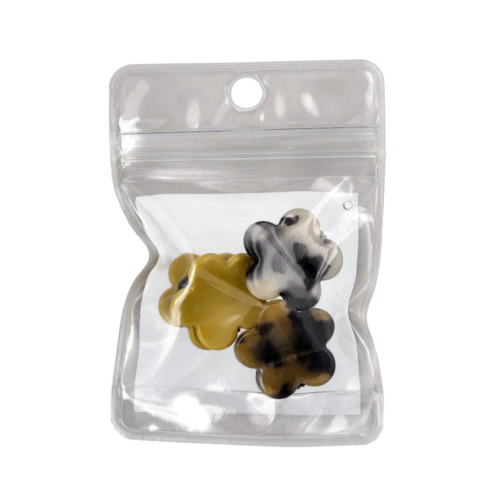 Flower Mini Hair Clip Pack