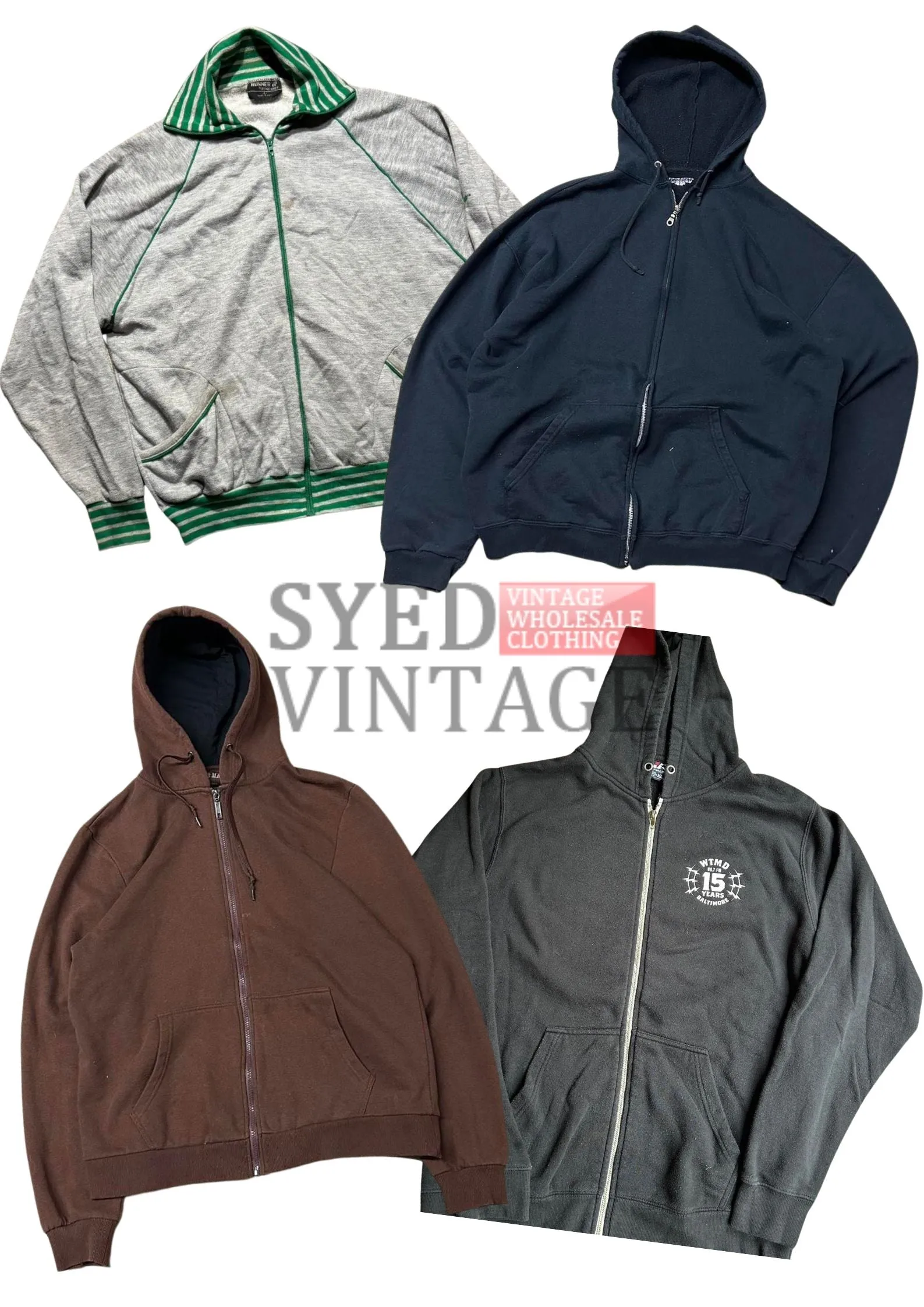 Full Zip Sweatshirts Unbranded Mix 45kg Bale