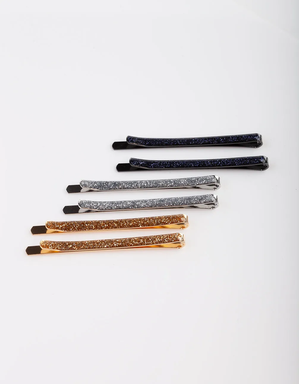 Glitter Hair Pins 6 Pack