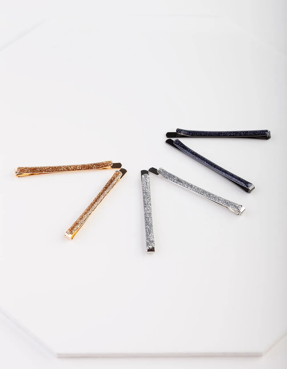 Glitter Hair Pins 6 Pack