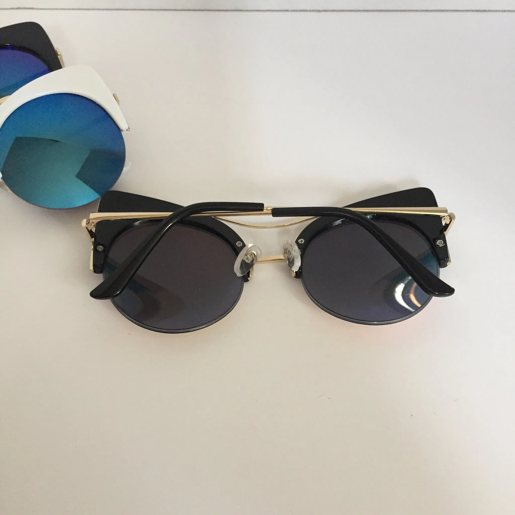 half rimless sunglasses