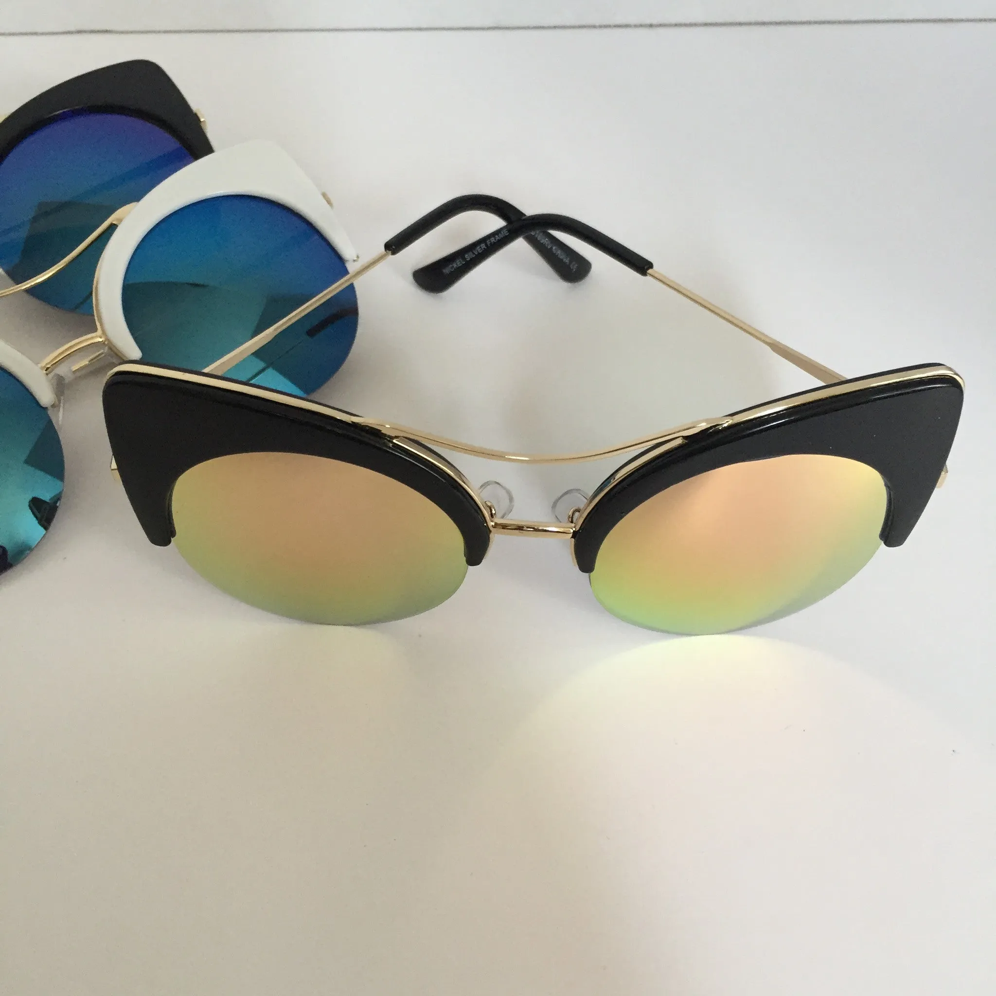 half rimless sunglasses