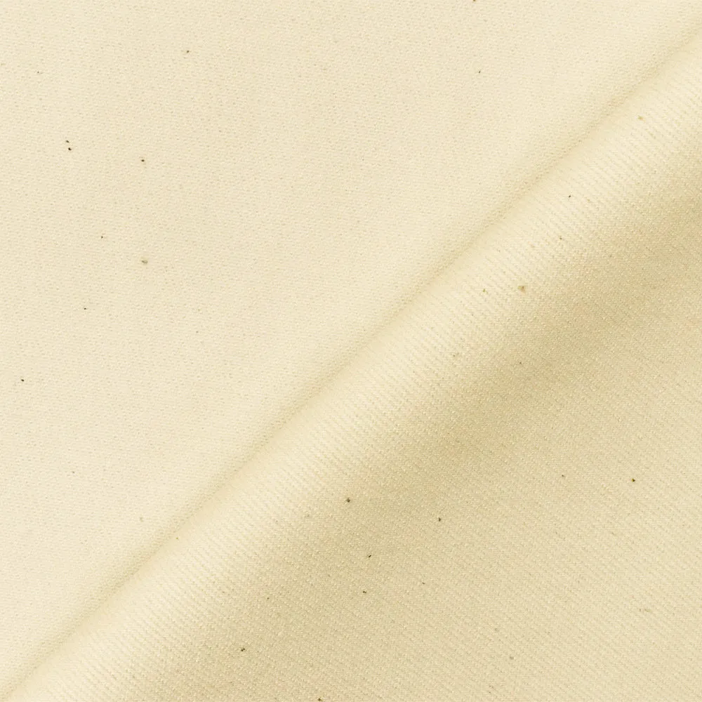 Ivory Texture Stretch Cotton Blend Stretch Twill Woven Fabric