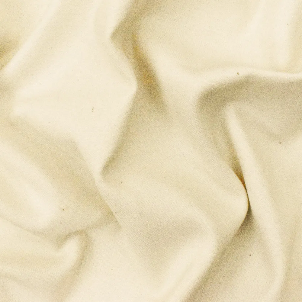 Ivory Texture Stretch Cotton Blend Stretch Twill Woven Fabric