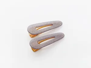 Kelly Clips in Purple Glitter