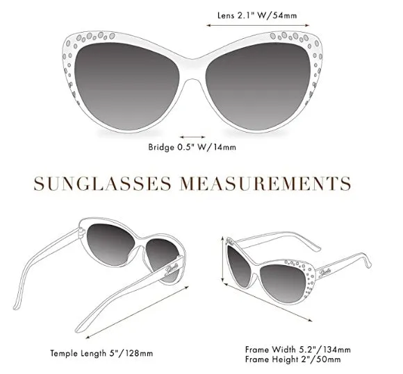 Kids Glam Retro Cat Eye Rhinestone Sunglasses