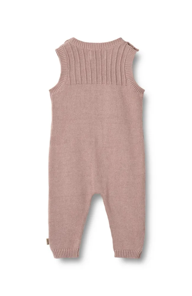 Knit Romper Vigge - Dry Rose