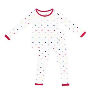 Kyte Baby Long Sleeve Pajama Set - Cloud Rainbow Heart