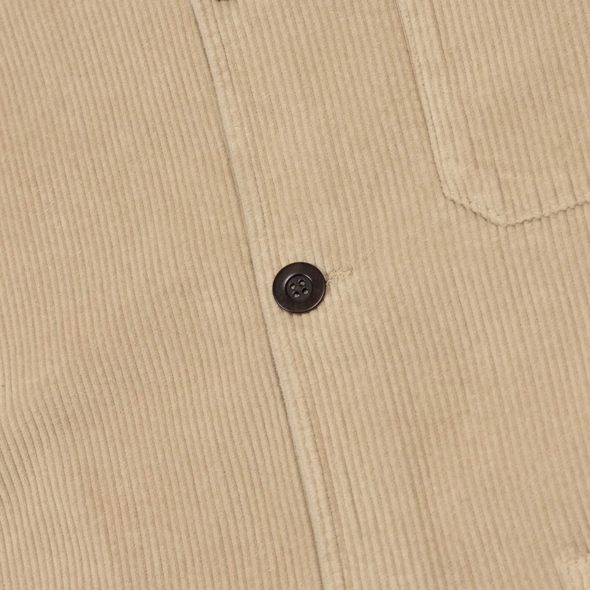 Labura chore coat in beige cotton corduroy