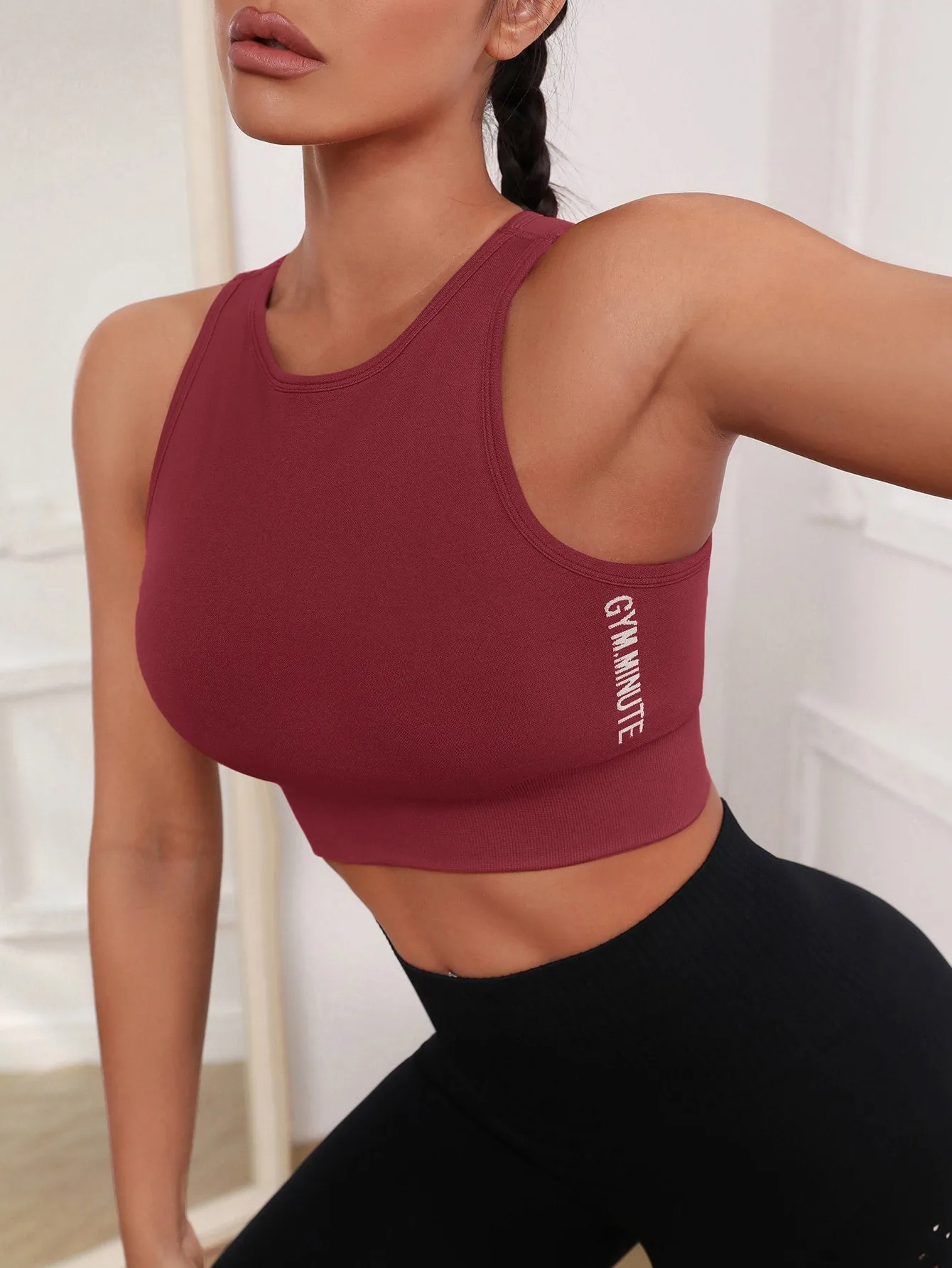 Letter Graphic Crop Active Tank Top SS23