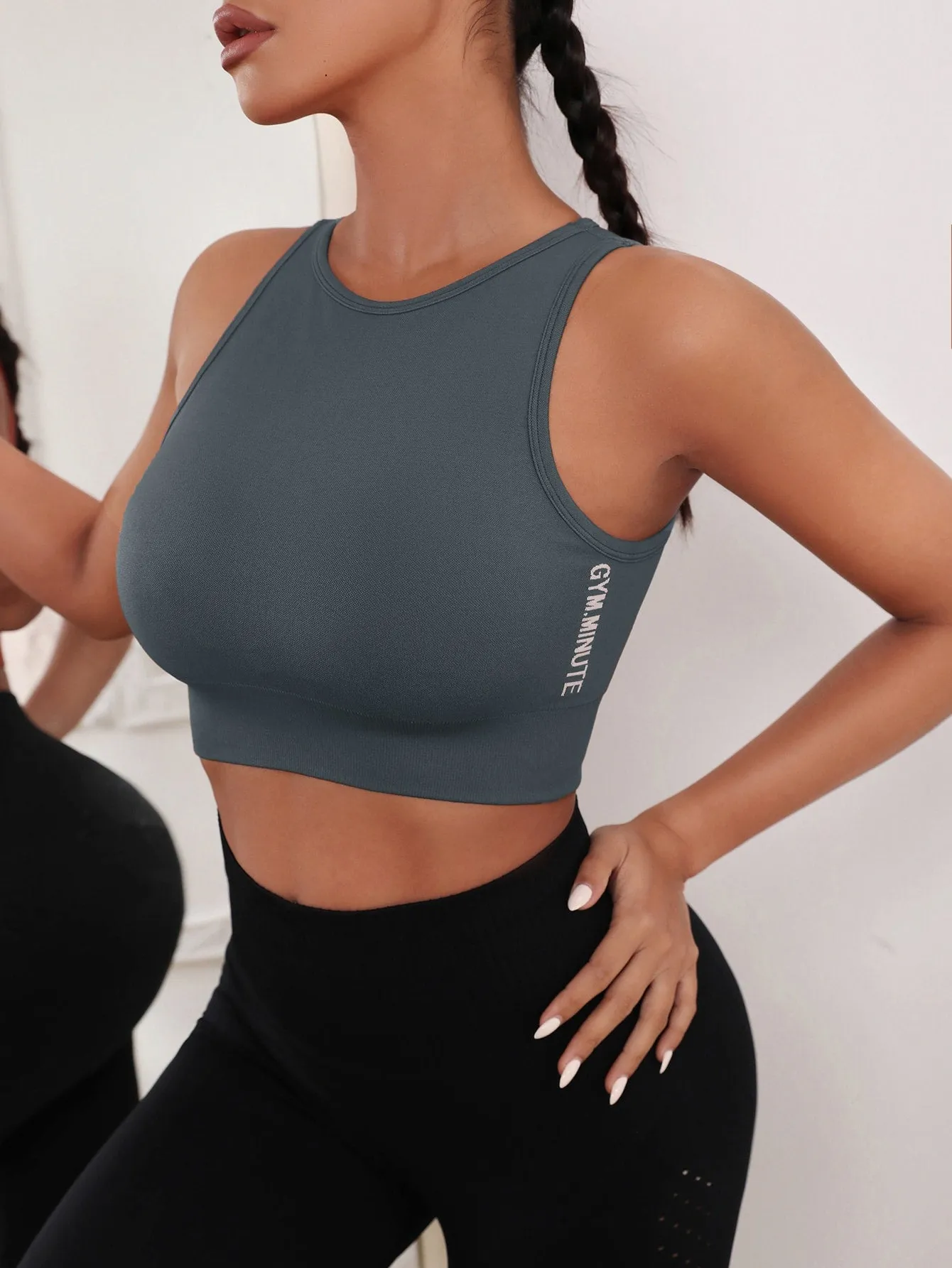Letter Graphic Crop Active Tank Top SS23