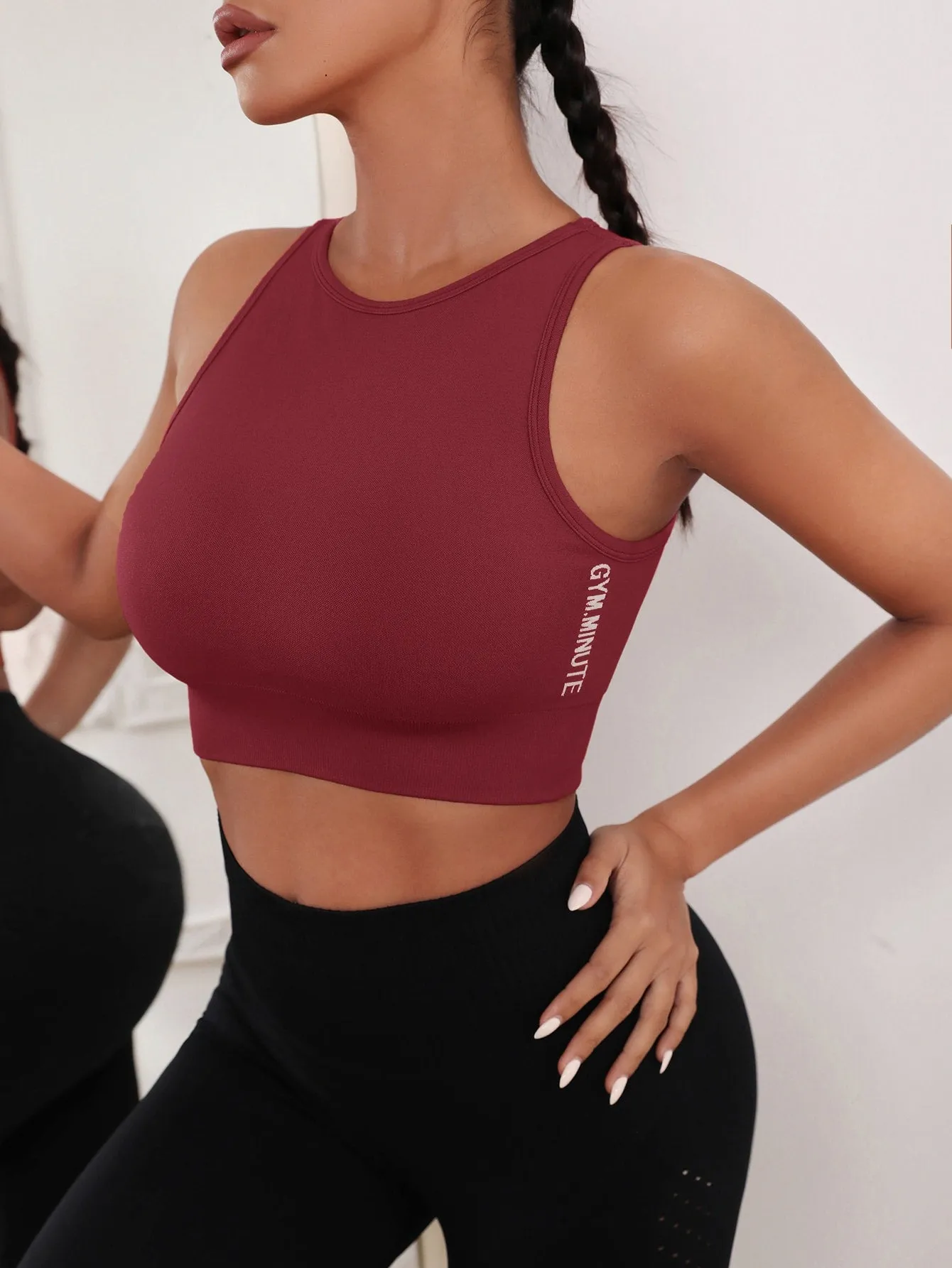 Letter Graphic Crop Active Tank Top SS23