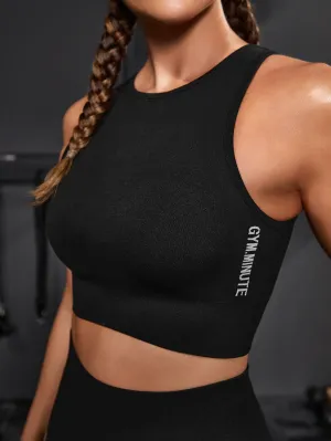 Letter Graphic Crop Active Tank Top SS23
