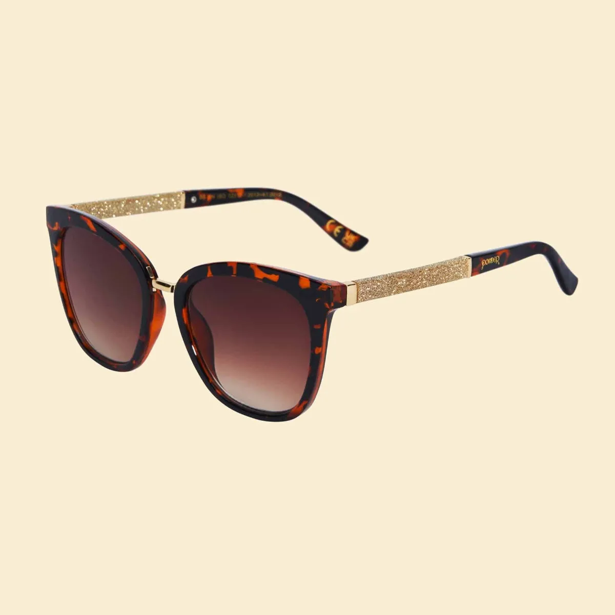 Luxe Natalia Tortoiseshell/Glitter Sunglasses