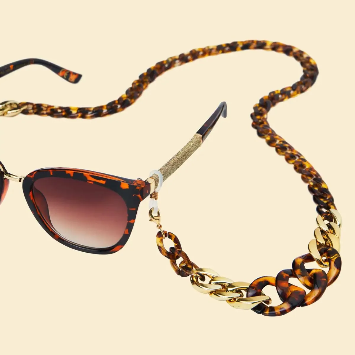 Luxe Natalia Tortoiseshell/Glitter Sunglasses