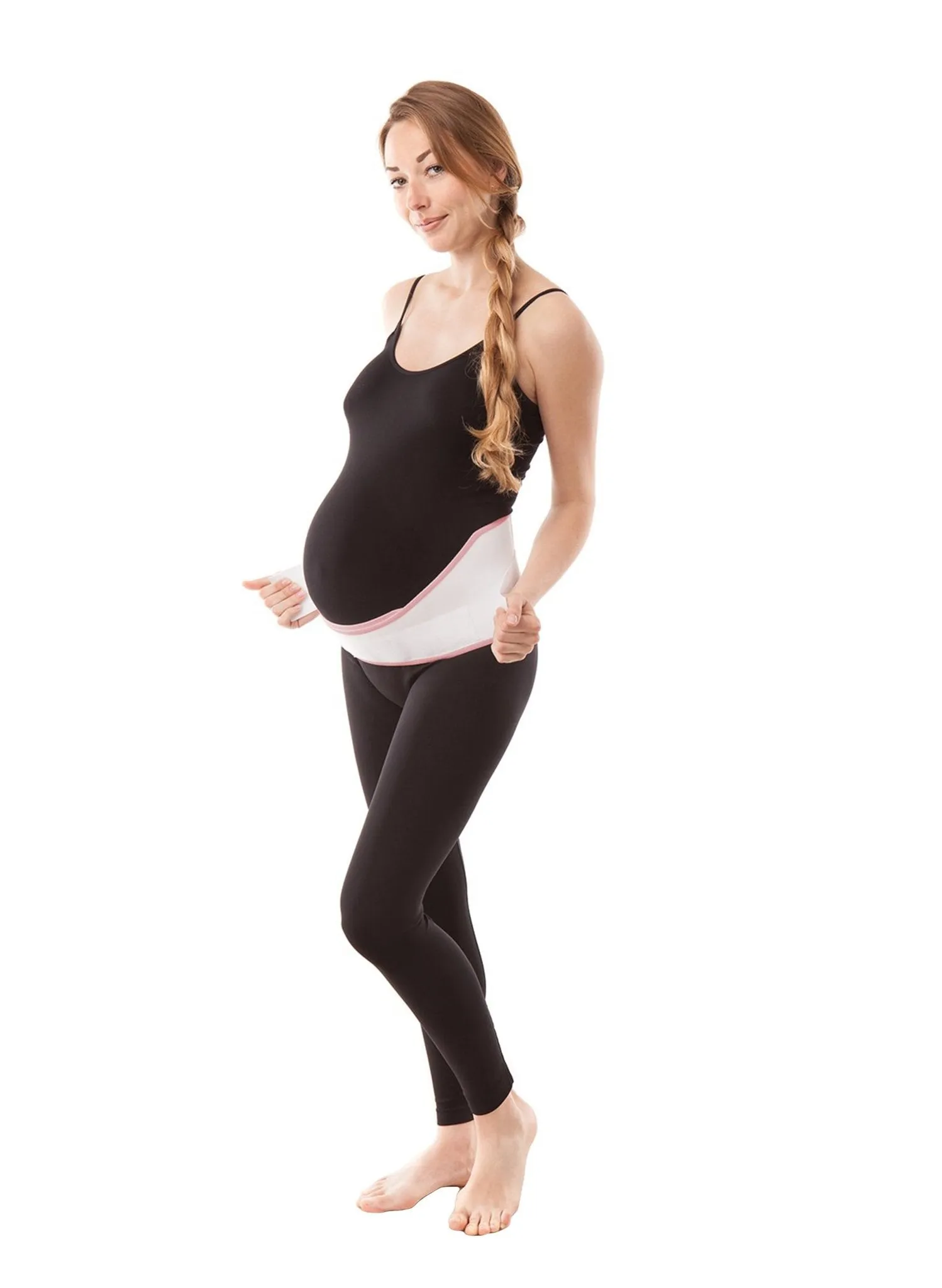 Maternity Belt for Active Mom - Medium Support - White