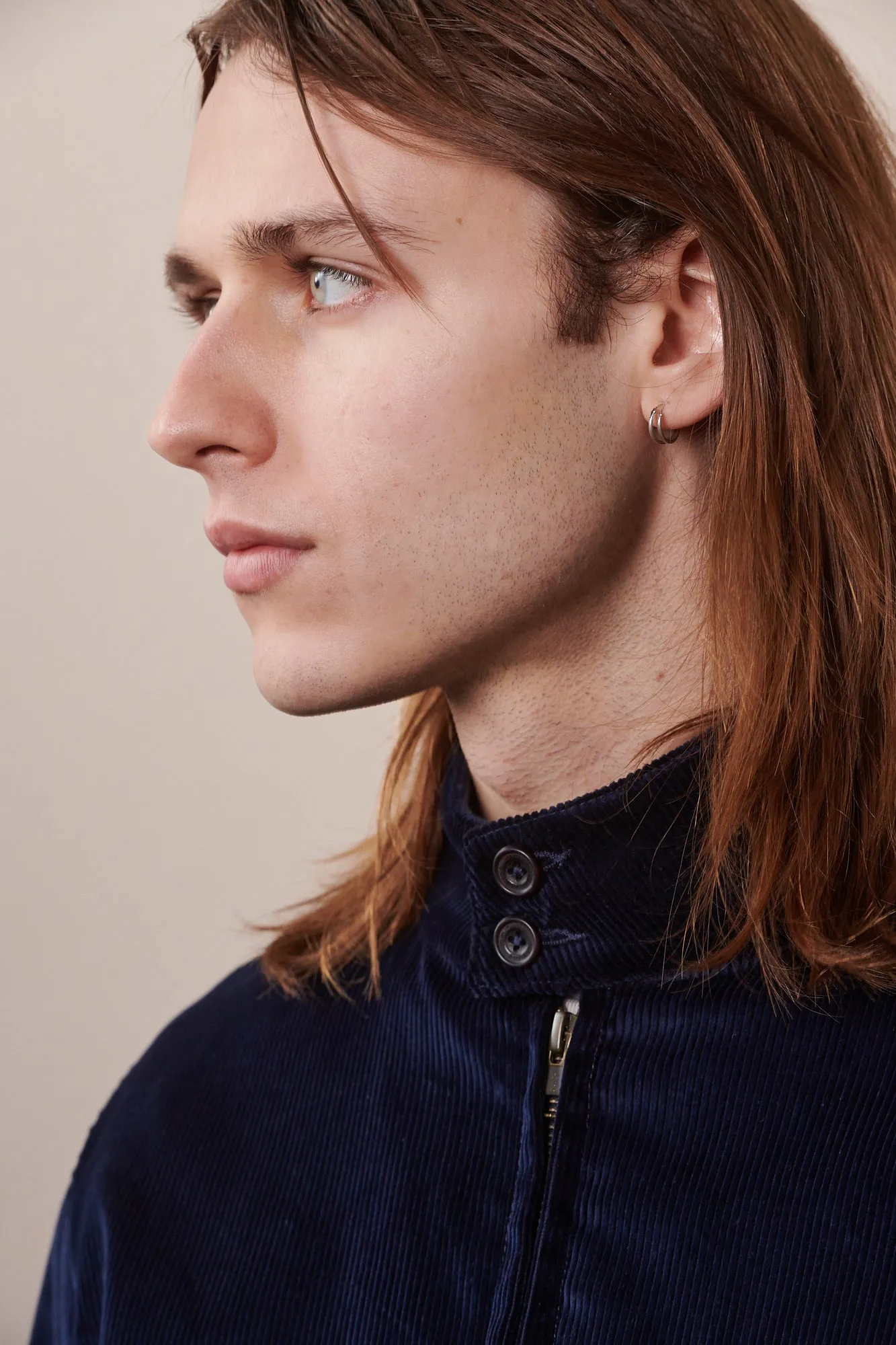 Men's Corduroy Harrington Jacket - Navy