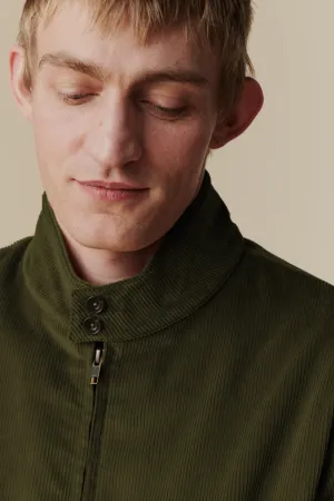 Men's Corduroy Harrington Jacket - Olive