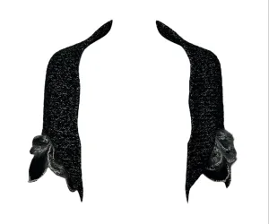Mina Poe Handmade Knit Angora Petal Sleeve Shrug