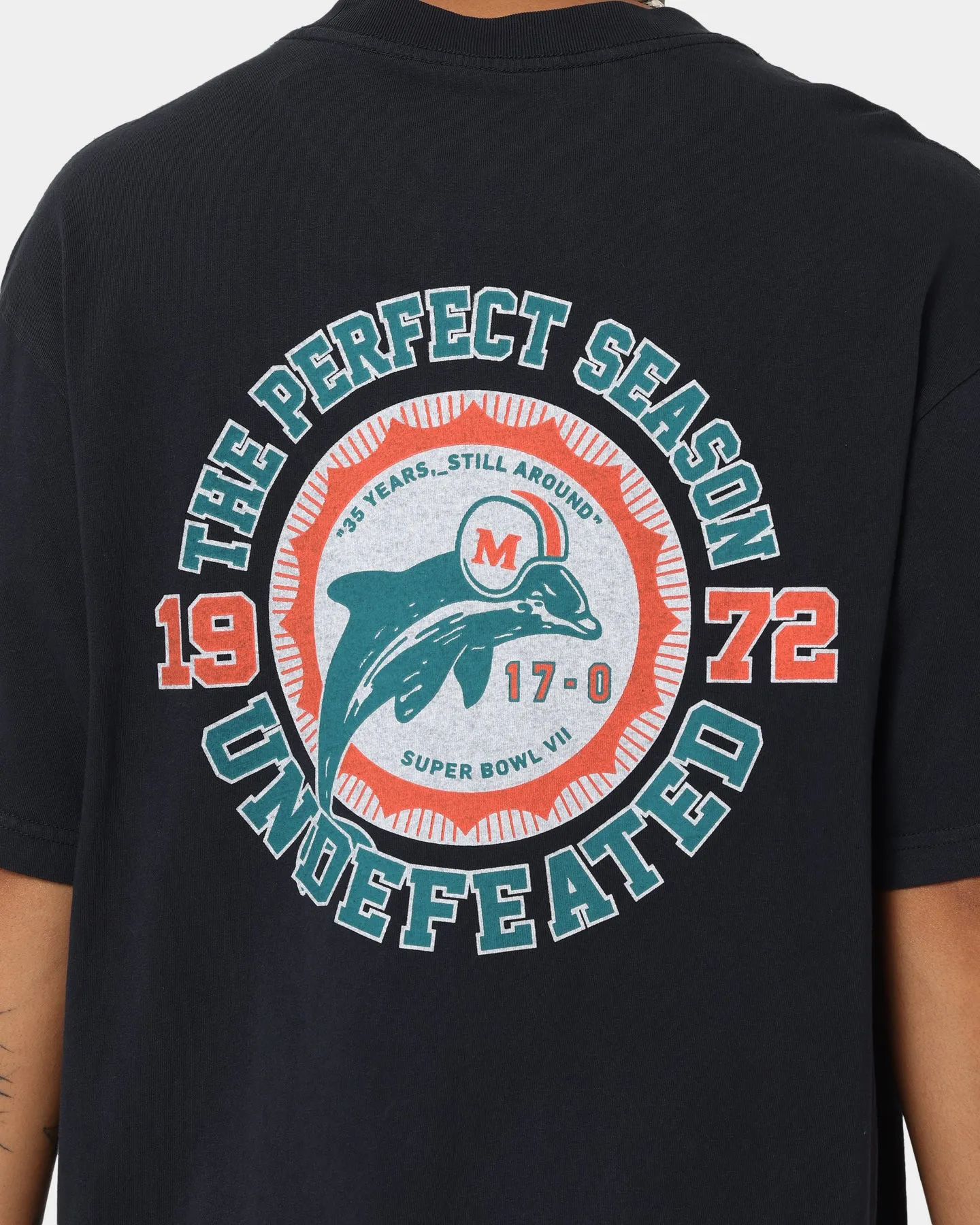Mitchell & Ness Miami Dolphins Undefeated Vintage T-Shirt Faded Black