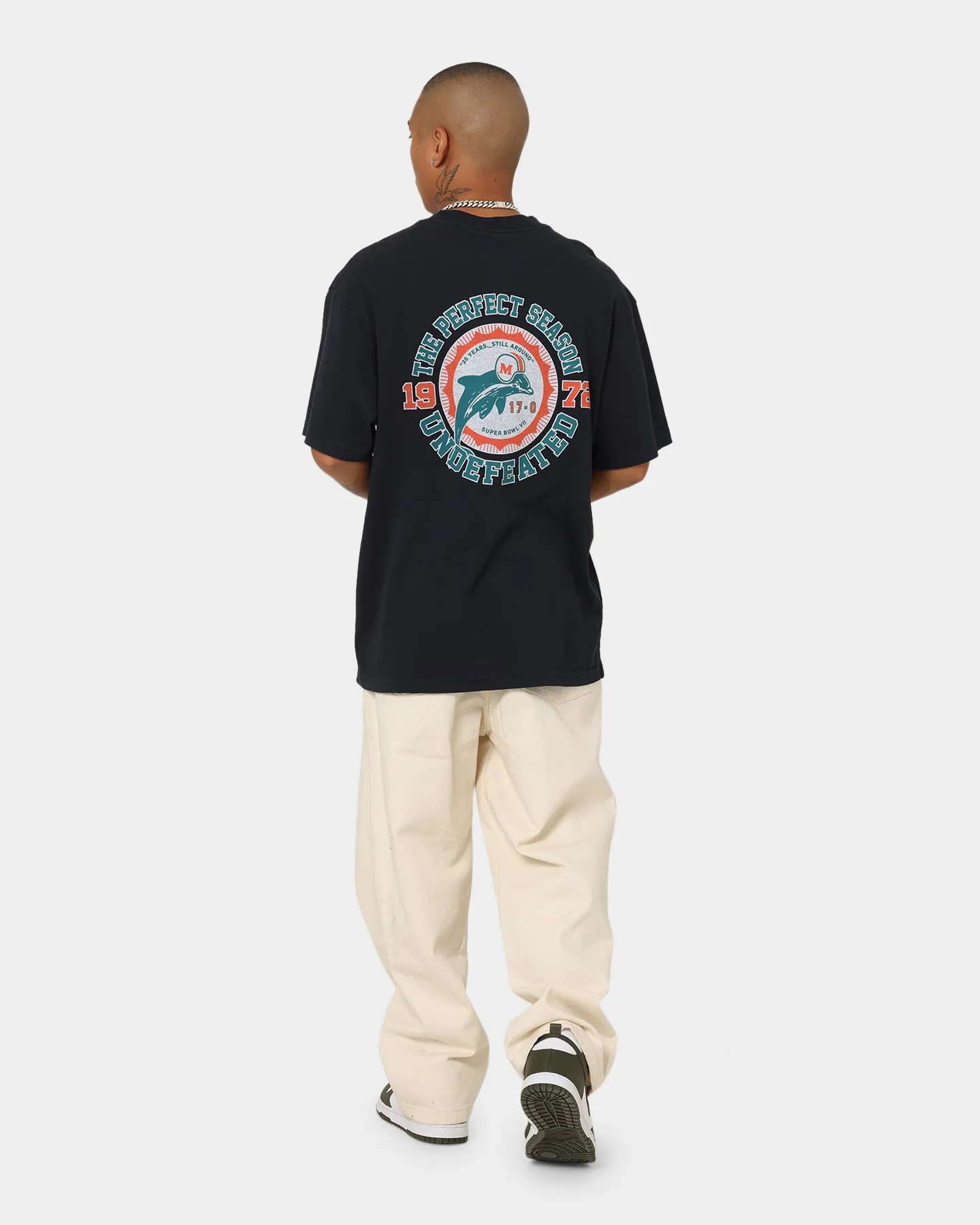 Mitchell & Ness Miami Dolphins Undefeated Vintage T-Shirt Faded Black