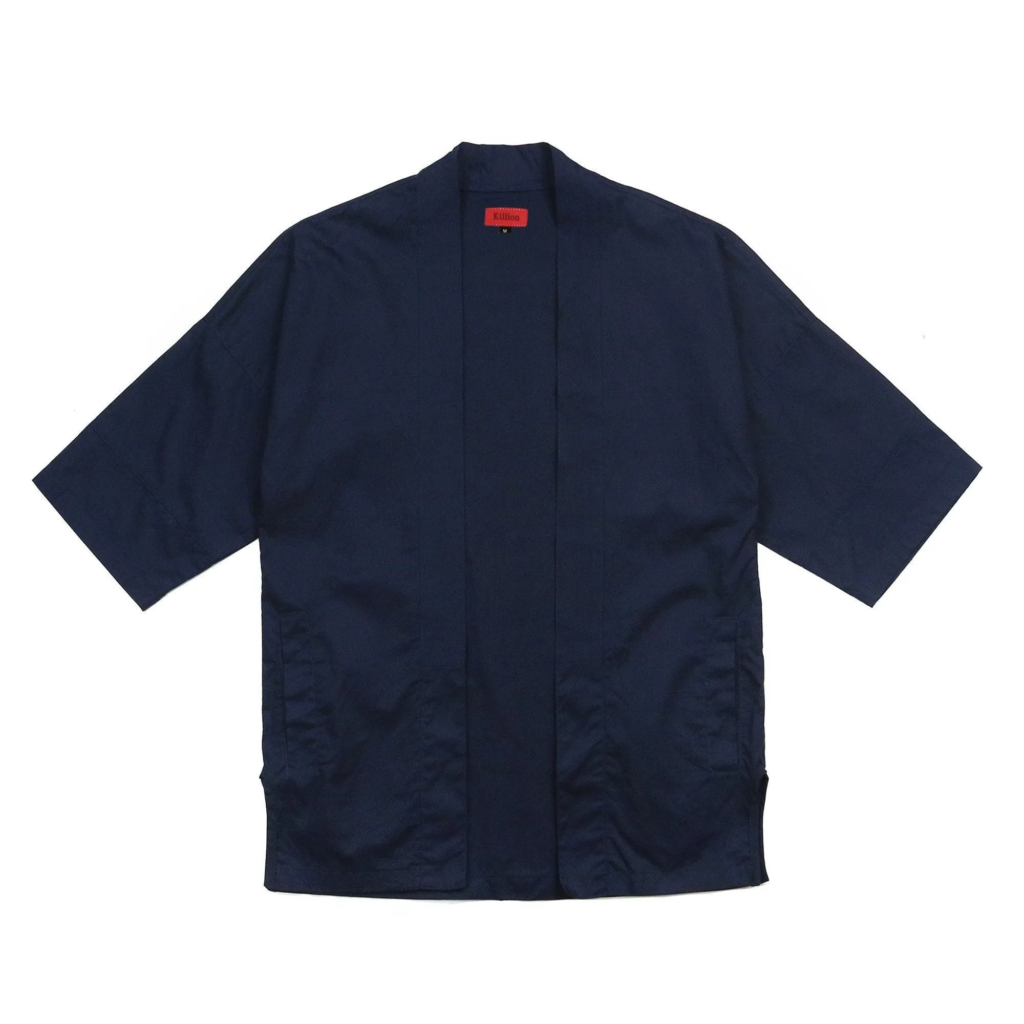 Modern Poplin Kimono - Navy