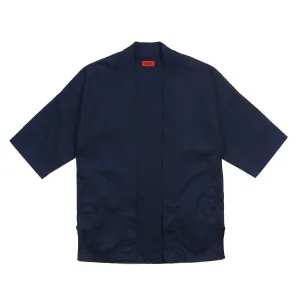 Modern Poplin Kimono - Navy