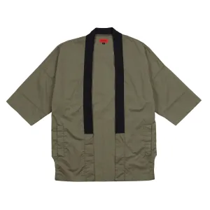 Modern Poplin Kimono - Olive