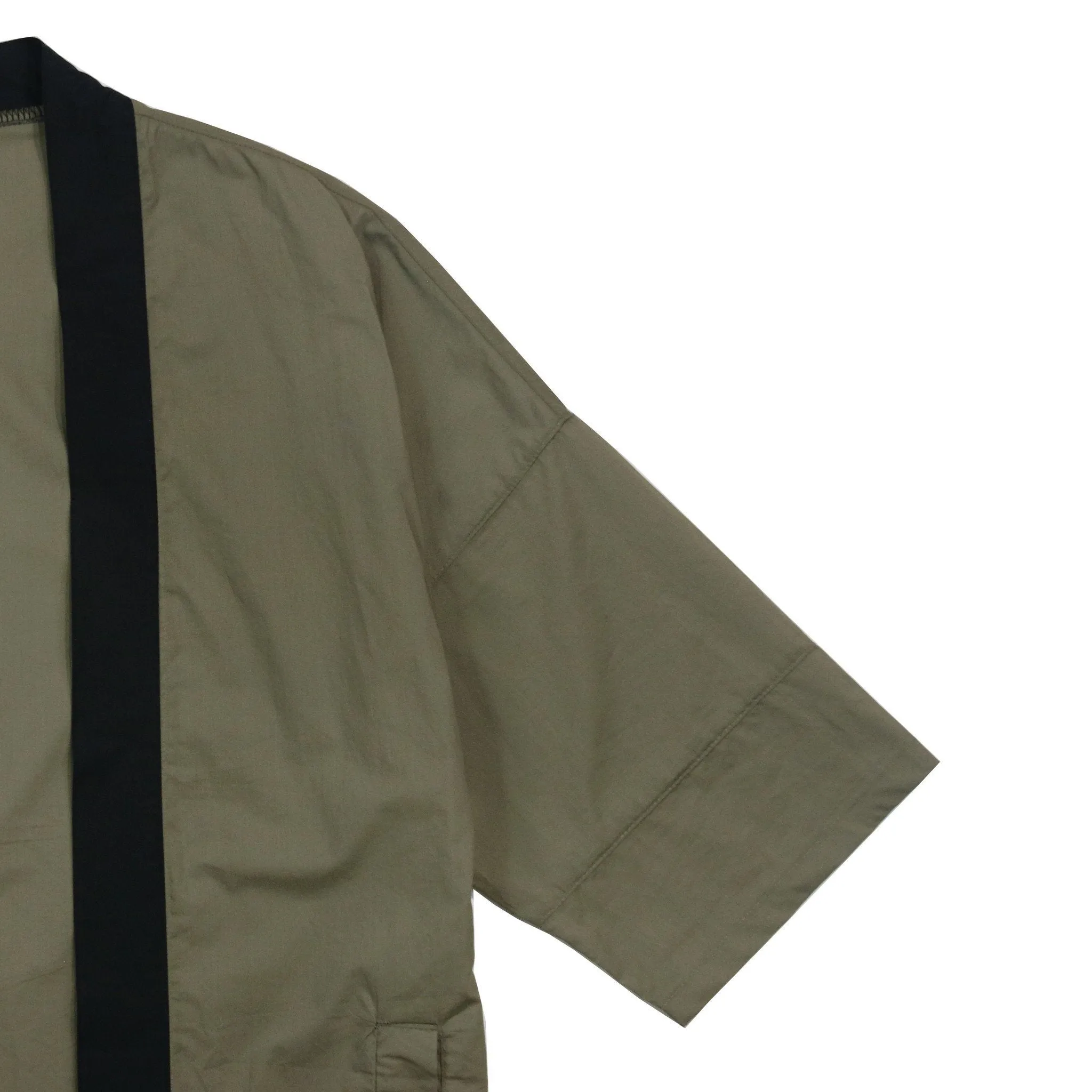Modern Poplin Kimono - Olive