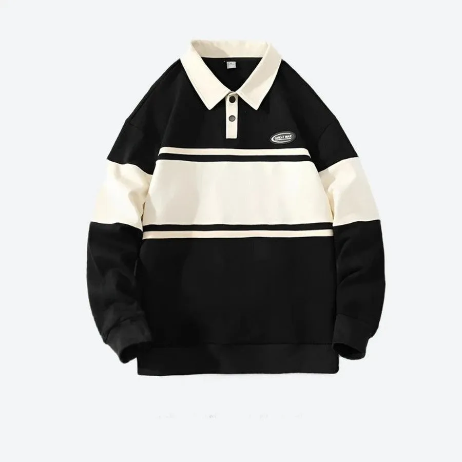 Modern Striped Polo Sweatshirts Collection