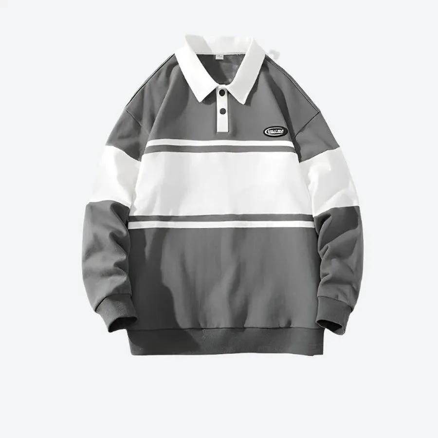 Modern Striped Polo Sweatshirts Collection