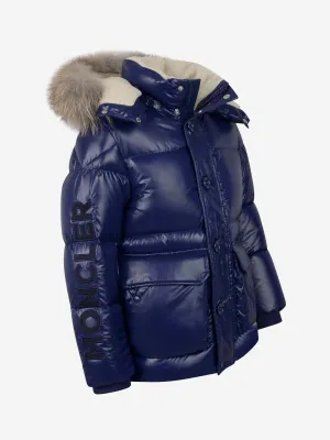 Moncler Enfant Moncler Boys Navy Down Padded Armoricano Jacket
