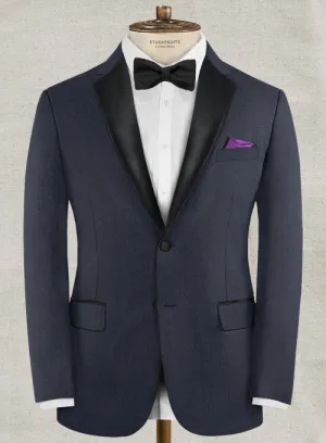 Napolean Navy Blue Wool Tuxedo Jacket