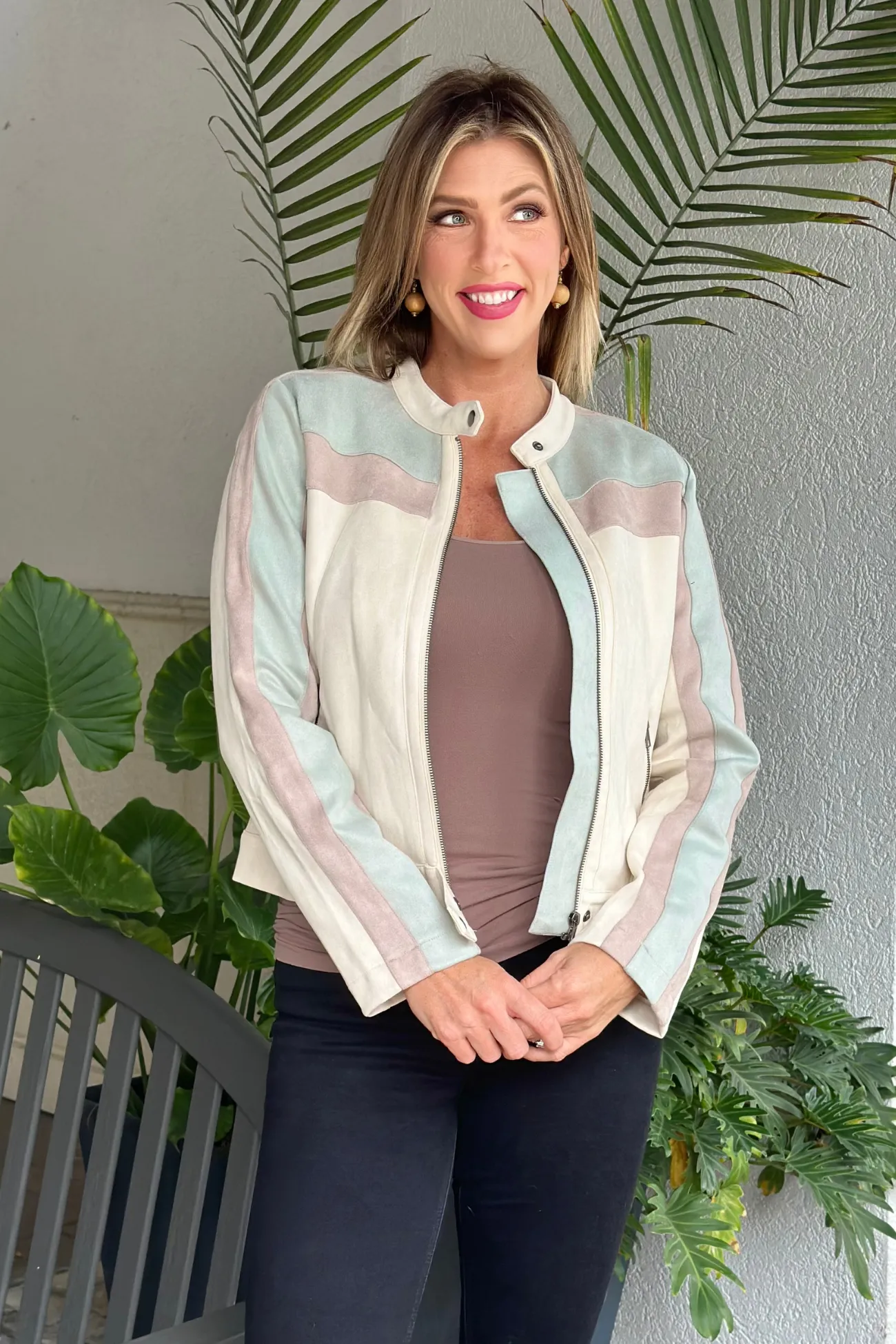 Need To Know Color Blocked Moto Jacket