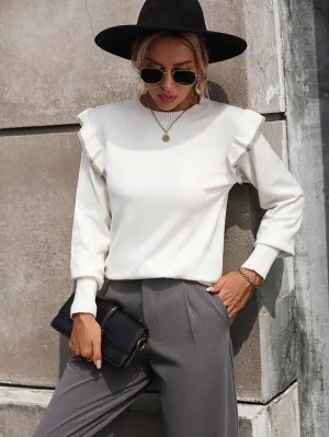 Nonnie Knit Pullover Sweater - White