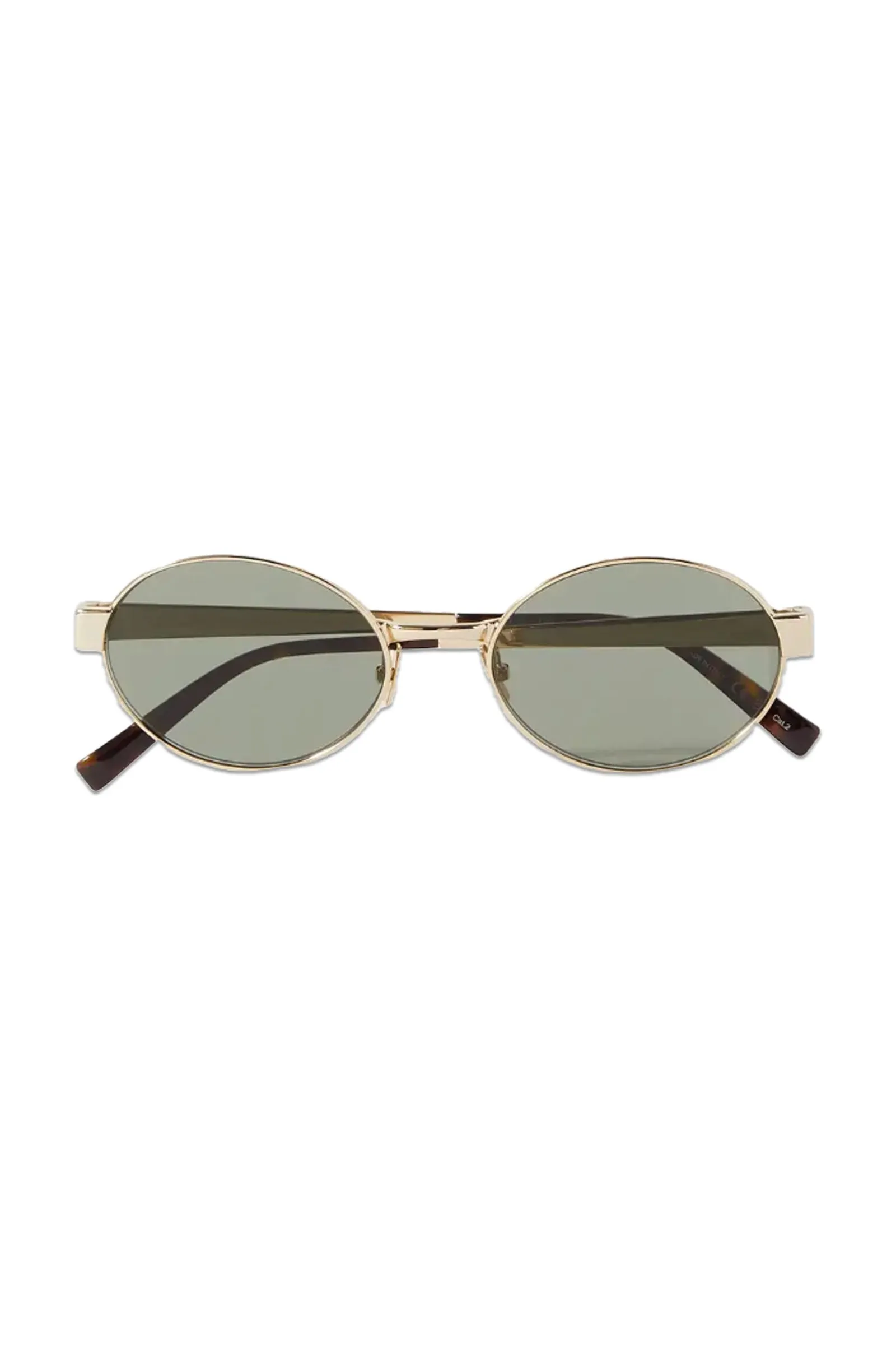 Oval-Frame Gold-Tone Sunglasses