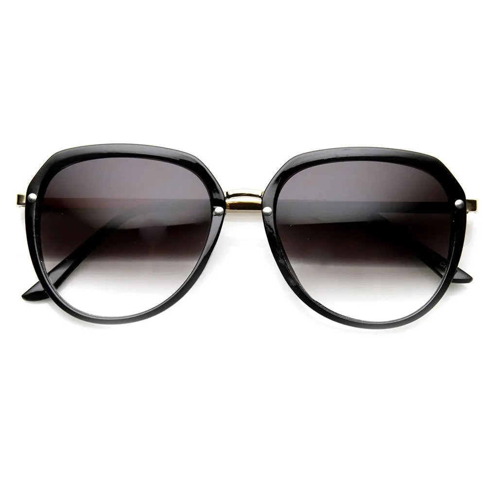 Oversize 1980's Womens Fashion Retro Square Sunglasses 9294