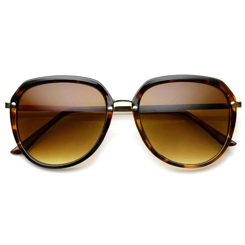 Oversize 1980's Womens Fashion Retro Square Sunglasses 9294