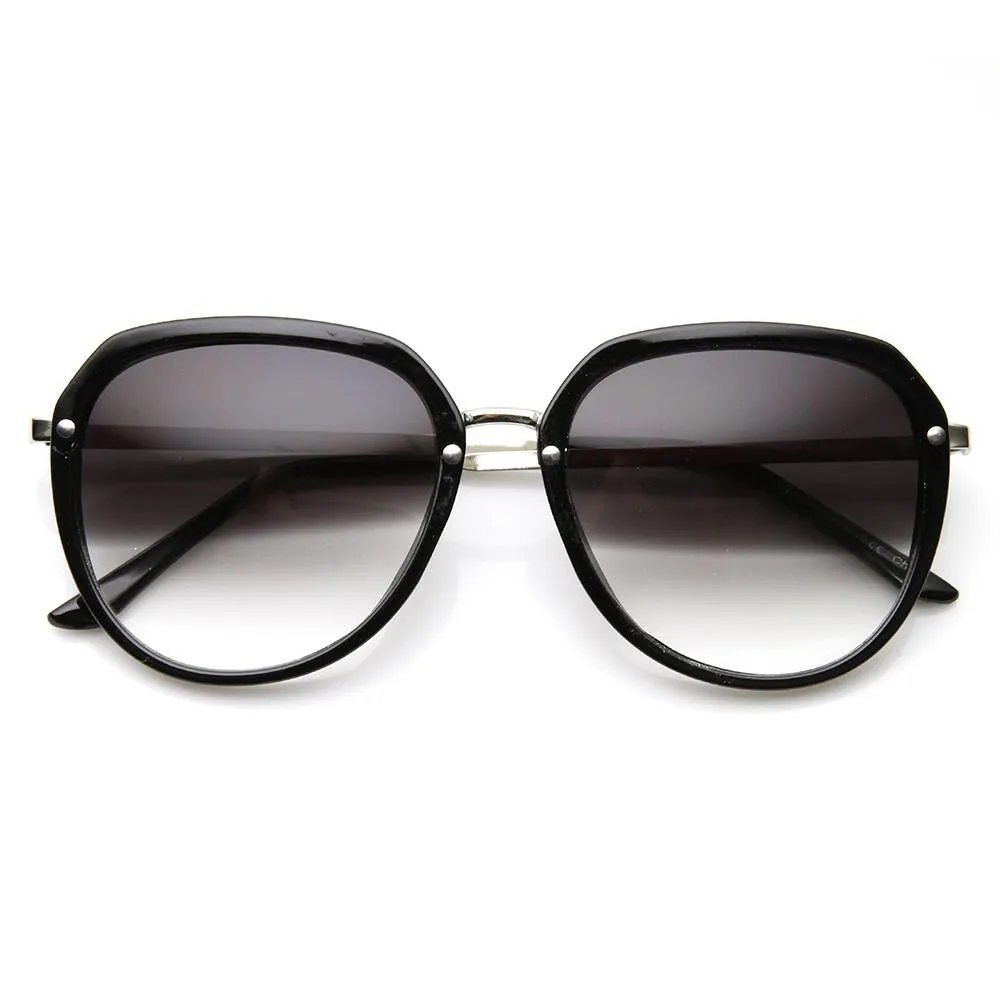 Oversize 1980's Womens Fashion Retro Square Sunglasses 9294