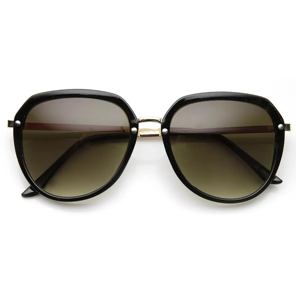 Oversize 1980's Womens Fashion Retro Square Sunglasses 9294