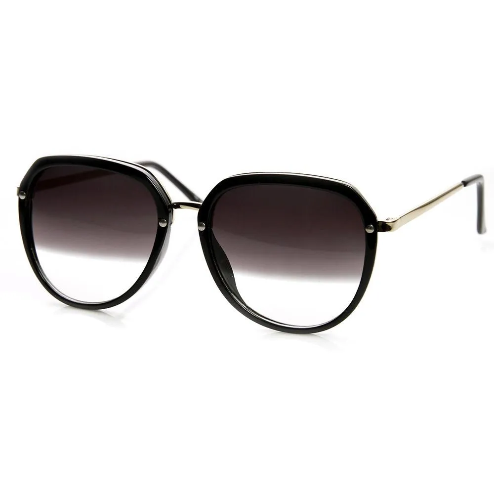 Oversize 1980's Womens Fashion Retro Square Sunglasses 9294